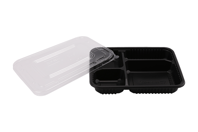 Eco-friendly Plastic Four Grid Lunch Box