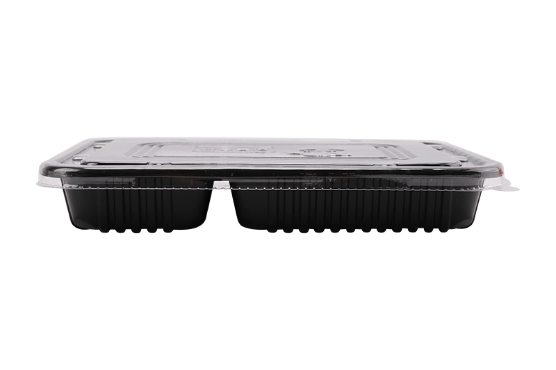 Eco-friendly Black Five Grid Lunch Box