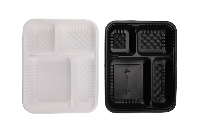 Eco-friendly Plastic Four Grid Lunch Box