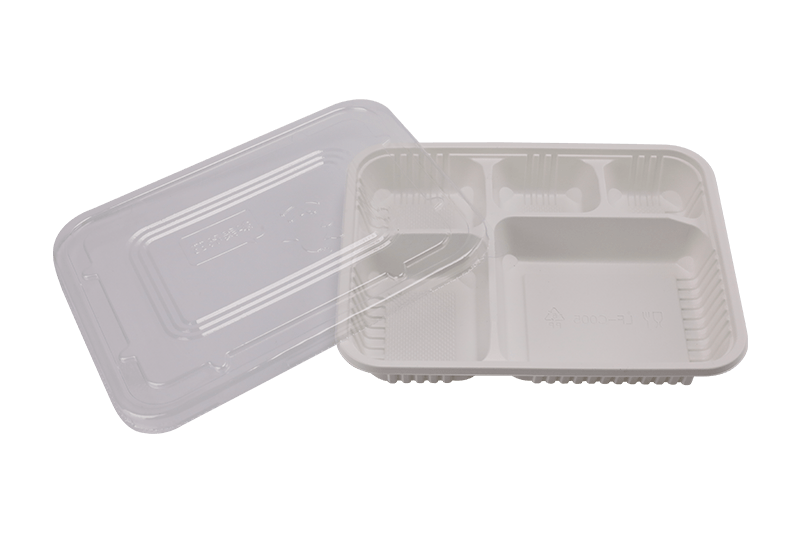 Eco-friendly Black Five Grid Lunch Box