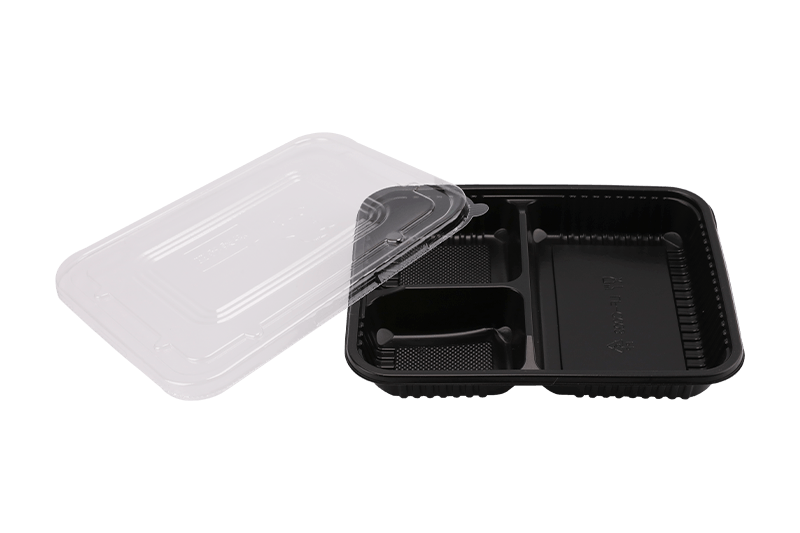 Eco-friendly Three Grid Lunch Box