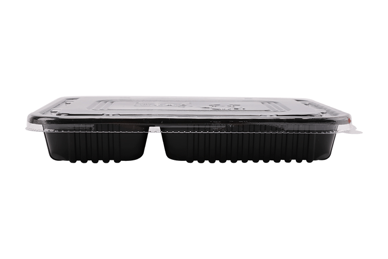Eco-friendly Black Five Grid Lunch Box