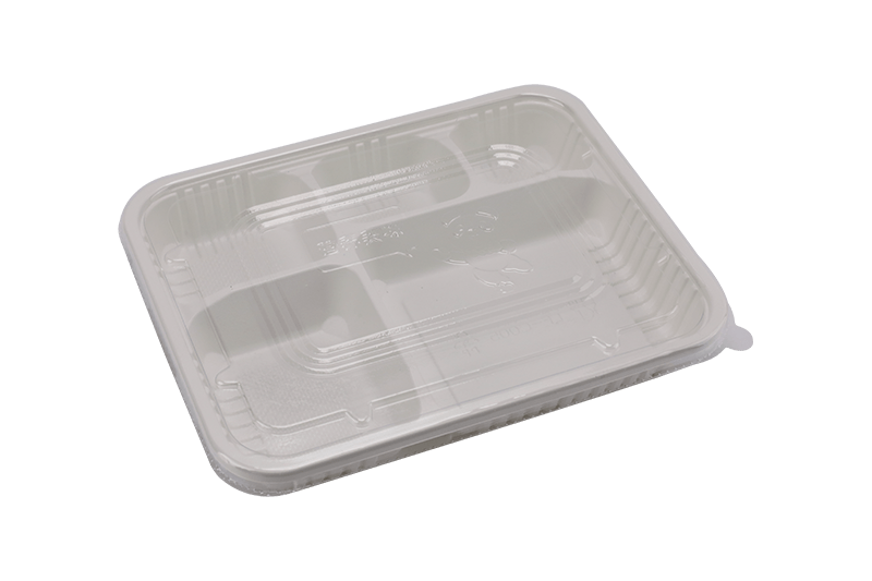Eco-friendly Black Five Grid Lunch Box