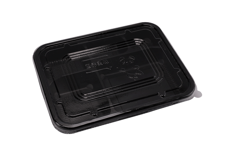 Eco-friendly Black Five Grid Lunch Box