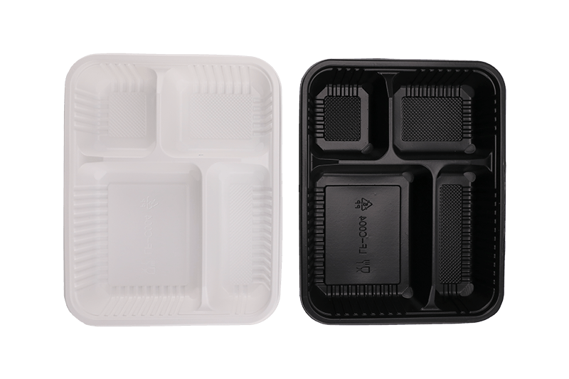 Eco-friendly Plastic Four Grid Lunch Box