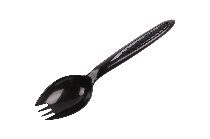 Type C: Disposable Black And White Pointed Handle Big Fork