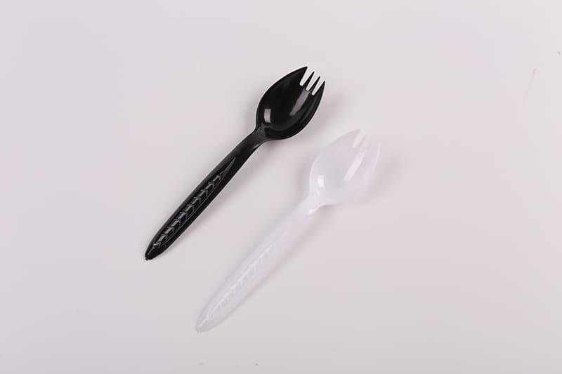 Type C: Disposable Black And White Pointed Handle Big Fork