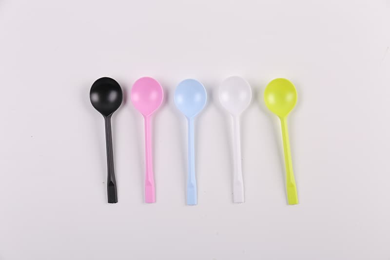 Type A: Biodegradable Five-Color Round Spoon