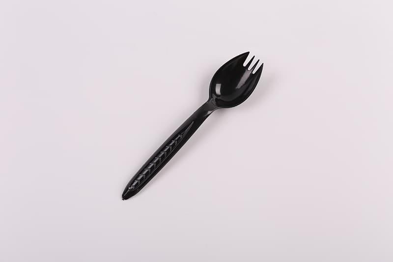 Type C: Disposable Black And White Pointed Handle Big Fork