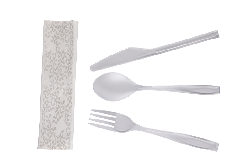 Disposable Frosted Plastic Tableware Knife ,Fork And Spoon With Plastic Bag