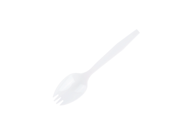 White Disposable Plastic Long Handle Spork