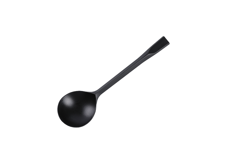 Black Disposable Long Handle Dessert /Ice Cream Spoon 