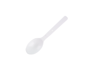 Disposable Plastic White Takeaway Folding Round Small Size Spoon  