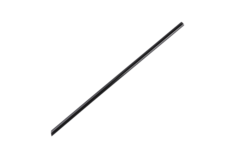 Disposable Pastic Dia 0.5cm  Black Color Coffe Straw 