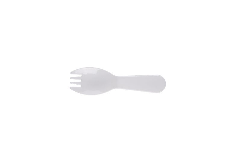 Disposable Plastic White Mini Cake Dessert Spork