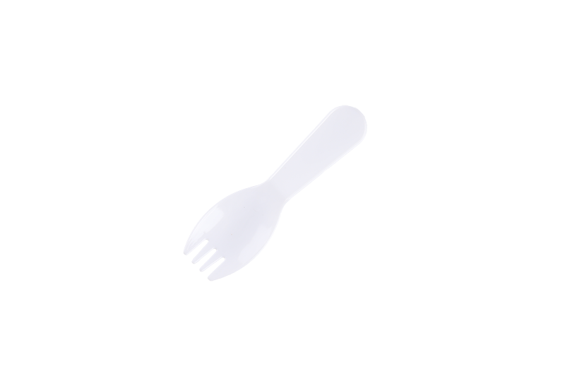 Disposable Plastic White Mini Cake Dessert Spork